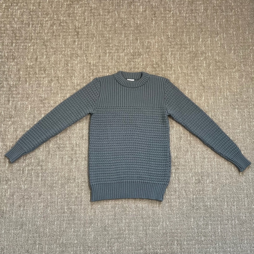S.N.S. HERNING Knitwear Gray Crewneck Wool Knit Sweater Size Small